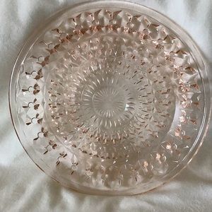 Vintage Jeannette Glass Holiday (Buttons and Bows) Pattern dish